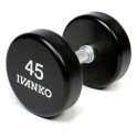 USA Made Round Urethane Steel Dumbbells For Club and Military | Ivanko (IUDB)
