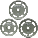 E-Z Lift Iron Olympic Plates with Slotted Grips | Ivanko (OMEZS)