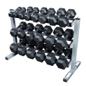 40" 3-Tier Hex Dumbbell Rack – Body-Solid (GDR363)