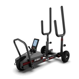 Xebex XT3 PLUS Magnetic Resistance Sled featuring new solid rubber tires and tri-handlebar for versatile workouts

