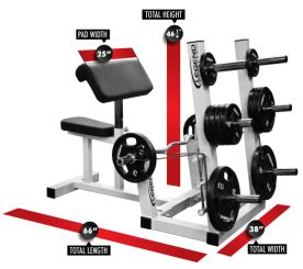Legend Fitness 3114-PS Ultimate Preacher Curl Bench w/ Weight Plate Storage