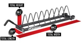 Legend Fitness 3163 Horizontal Bumper Plate Rack with Wheels and Handle