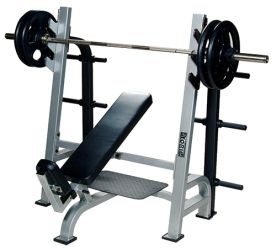 York Barbell Olympic Incline Weightlifting Bench with Gun Rack Uprights