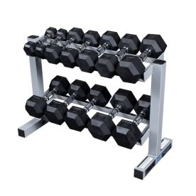 Powerline by Body-Solid PDR282X 2-Tier Hex Dumbbell Rack for Home Gyms