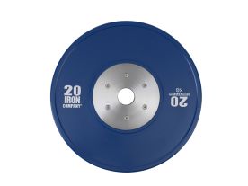 20 kg Blue Competition Rubber Bumper Plates for CrossFit and Olympic weightlifting.