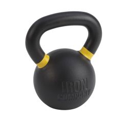 IRON COMPANY 35 lb. Kettlebells Cast Iron Powder Coated with Yellow Coded Handle Horns and Machined Flat Base