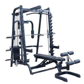 Series 7 Smith Machine Package | Body-Solid (GS348QP4) for selectorized and free weight workouts and is available for sale at IRON COMPANY.