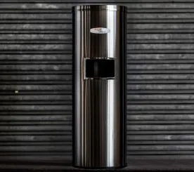 Kleen Machine KMP-12000 Stainless Steel Floor Stand Dispenser and Trash Receptacle for Gym Equipment Wipes Refills and Buckets.
