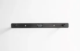 Black Aeromat EcoWise Large Mat Hanging Rack Mounted on a Wall, Designed to Hold Up to 10 Exercise Mats Sized 23" or 24" Wide