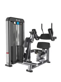 Elite Plus Ab Crunch Machine by Muscle D Fitness Featuring a Durable 11-Gauge Steel Frame, Adjustable Seat, and Ergonomic Angled Handlebars Designed for Advanced Core Strengthening in Commercial Gym Settings