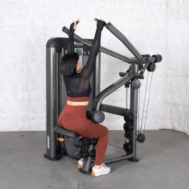 Elite Plus Lat Pulldown Machine by Muscle D Fitness Featuring Durable 11-Gauge Steel Construction and Premium Upholstery, Ideal for Commercial Gyms