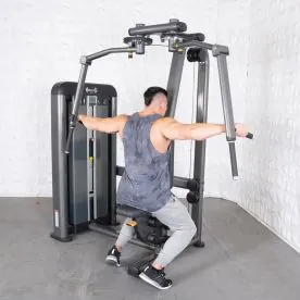 Elite Plus Pec / Rear Delt Machine, Featuring a 200 lb Weight Stack and Premium Black Upholstery for Durability and Comfort
