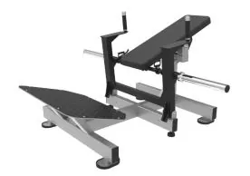 Excel Base Plate Loaded Hip Thruster by Muscle D Fitness in Silver Finish, Designed for Effective Glute Training with a 700 lb. Weight Capacity
