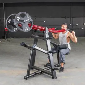 Power Leverage V2 Iso Lateral Lat Pull Machine, Highlighting the Iso-Lateral Design and Plate Storage Capabilities. Weight Plates Not Included