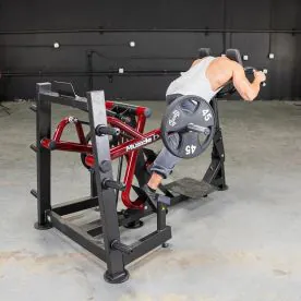 Power Leverage V2 Iso Lateral Sprint Trainer by Muscle D Fitness, Constructed with Durable 11-Gauge Steel and Finished with a Commercial-Grade Powder Coating. Weight Plates Not Included