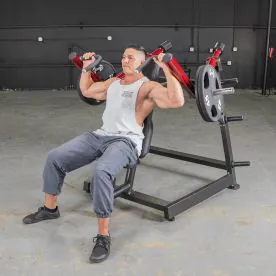 Power Leverage V2 Shoulder Press Featuring Integrated Plate Storage and Professional-Grade Powder Coating for Durability. Weight Plates Not Included