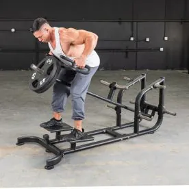 Power Leverage V2 T-Bar Row Machine by Muscle D Fitness, Featuring a Durable Steel Frame and Plate-Loaded Design for Optimal Back Strength Training. Weight Plates Not Included