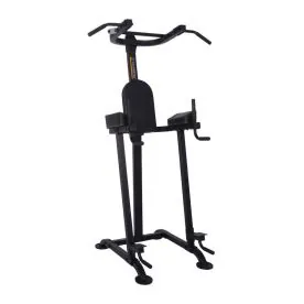 Powertec VKR Chin Dip Push-Up Tower - A Heavy-Duty Power Tower Designed for Vertical Knee Raises, Dips, Push-Ups, and Pull-Ups with Multiple Grip Positions