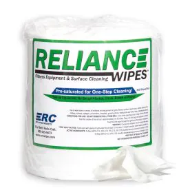 Reliance Gym Equipment Cleaning Wipes - 4 Rolls | ERC Wiping Products (RW4PK) are USA Made, include 4 rolls per case and are available for sale at IRON COMPANY.
