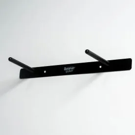 Black Wall-Mounted Aeromat EcoWise Small Mat Hanging Rack Holds Up to 10 Exercise Mats, Designed for 20-Inch-Wide Mats