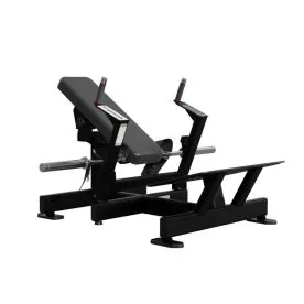 Throwdown Glute Drive Plate-Loaded Hip Thrust Machine with Padded Waist Harness, Angled Foot Platform, and Olympic Plate Horns