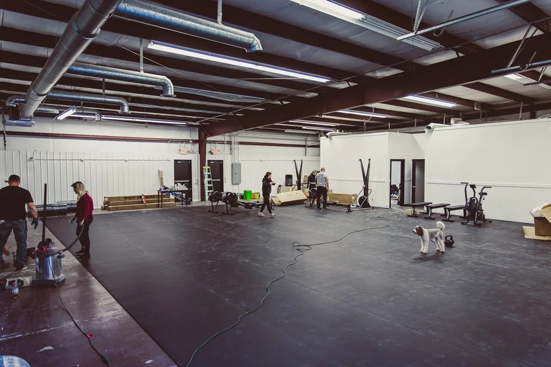 NC Open Gym rubber flooring purchased from IRON COMPANY