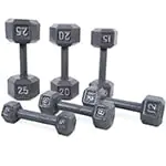 iron hex dumbbells