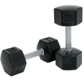 Tri-Grip SDS Commercial Rubber Hex Dumbbells | TKO (814TXR)