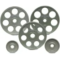 E-Z Lift Iron Olympic Revolver Plates with Round Hole Grips | Ivanko (OMEZH)