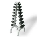 8-Pair Urethane Beauty Bell Dumbbell Set with Rack | American Barbell (DBBA-SET-ST)