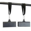 2" x 3" Steel Beam Pinch Block Grips w/ Straps - Pull-Up Grips (Pair) | Apollo Athletics (CFR-A-T-M)