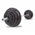 Olympic Barbell Set - Rubber Grip Plates and Olympic Bar | Body-Solid (OSR)
