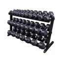 3-Tier Horizontal Hex Dumbbell Rack | Body-Solid (GDR60B-GDRT6)
