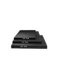 Black Vulcanized Rubber Weight Room Mats 4' x 6' x 1/2" | SurfaceCo (GP612BKTR)