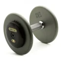 Gray Machined Pro-Fixed Weight Dumbbells with Black End Plates | Ivanko (RM/EP 1.5)