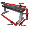 USA Made Legend Fitness 3100 Flat Utility Bench Dimensions