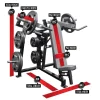 Legend Fitness 6001 Unilateral Converging Shoulder Press Dimensions