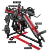 Legend Fitness 6002 Unilateral Converging Incline Chest Press Dimensions