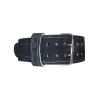 Double Prong 4 in. Wide Black Suede Leather Powerlifting Belt