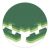 Green Reversible Interlocking Jumbo Floor Tiles with Borders