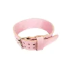 Tapered Tongue Design for Pink Double Prong Powerlifting Belts