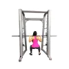 Muscle D Fitness Smith machine with linear bearings and chrome guide rods for smooth travel. 