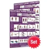 Productive Fitness Workout Poster Set for Resistance Tubing Exercises