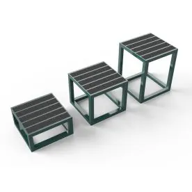 TriActive USA PBOX Green Steel Plyo Box Set, Featuring Three Stackable Weather-Resistant Plyo Boxes in Small, Medium, and Large Heights for Box Jumps and Step-Up Exercises