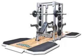 Legend Fitness 3155-3223-2 Double Sided Half Cage with Dual Insert Platforms
