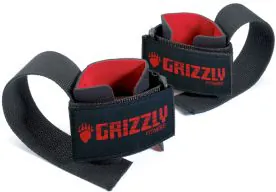 Grizzly 8614-04 Deluxe Cotton Lifting Straps with Neoprene Padded Wrist Wraps and 1.5-Inch Black Military-Strength Cotton Straps for Enhanced Grip and Wrist Support