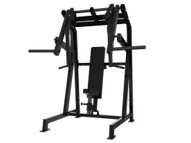 Black Arsenal Reloaded Vertical Chest Press 9010 with Adjustable Seat and Dual Grip Arms for Commercial Strength Training