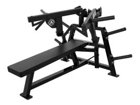 Arsenal Reloaded ISO Flat Press 9018 in Black Frame with Knurled Handles and Integrated Weight Storage – Ideal Strength Training Equipment for Chest Presses