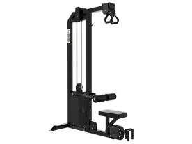 Black Arsenal Strength M1 Lat Pulldown/Row Combo 9030 with Dual Pulleys and 300 lb. Selectorized Stack – Perfect for Commercial Back Training