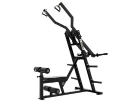 Black Arsenal Reloaded ISO Lat Pulldown 9032 with Rotating Handles and Counterbalanced Arms for Dual-Plane Back Training